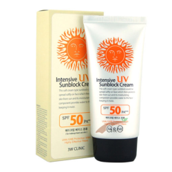 Легкий сонцезахисний гіпоалергенний крем 3W CLINIC Intensive UV Sunblock Cream SPF50+ PA+++