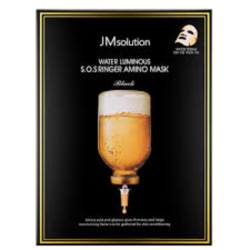 Тканинна маска з аминокилотами, пептидами і гіалуроновою кислотою JM SOLUTION Water Luminous S.O.S Ringer Amino Mask Black
