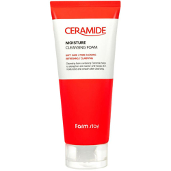 Зволожуюча пінка для обличчя з керамідами FarmStay Ceramide Moisture Cleansing Foam