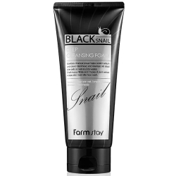 Зволожуюча пінка для обличчя з муцином чорного равлика FarmStay Black Snail Deep Cleansing Foam