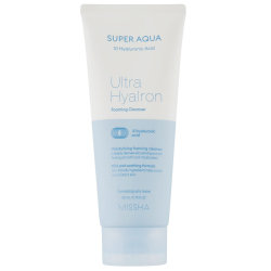 Ніжна очищувальна пінка з гіалуроновою кислотою Missha Super Aqua Ultra Hyalron Foaming Cleanser