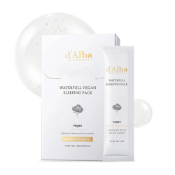 Нічна гелева маска глибоко зволожує шкіру D'ALBA Waterfull Vegan Sleeping Pack