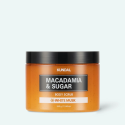 Скраб для тіла на основі олії макадамії та натуральних цукрів KUNDAL Macadamia & Sugar Body Scrub White Musk