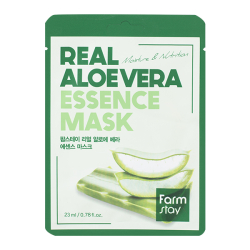 Зволожувальна тканинна маска для обличчя з екстрактом алое FARMSTAY REAL ALOE VERA ESSENCE MASK