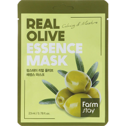 Тканинна маска для зневодненої шкіри з екстрактом оливи FARMSTAY REAL OLIVE ESSENCE MASK