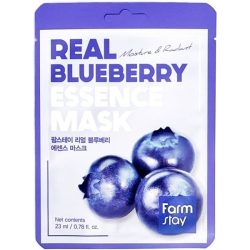 Тканинна маска для обличчя з екстрактом чорниці FARMSTAY REAL BLUEBERRY ESSENCE MASK