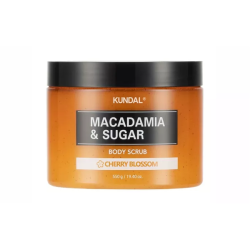 Скраб для тіла з квіткою макадамії та цукрової вишні KUNDAL Macadamia & Sugar Body Scrub Cherry Blossom