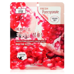 Тканинна маска для обличчя з екстрактом гранату 3W Clinic Fresh Pomegranate Mask Sheet