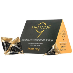 Содовий скраб для обличчя з пептидним комплексом та амінокислотами FarmStay Peptide 9 Baking Powder Pore Scrub