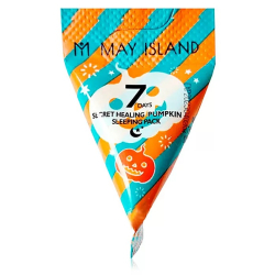 Заспокійлива нічна маска для обличчя з гарбузом May Island 7 Days Secret Healing Pumpkin Sleeping Pack