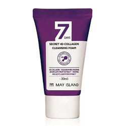 Очищаюча пінка для обличчя з 4 видами колагену May Island 7 Days Secret 4D Collagen Cleansing Foam