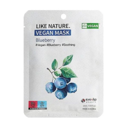 Тканинна маска для обличчя з чорницею Eyenlip Like Nature Vegan Mask Pack Blueberry