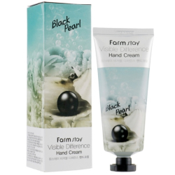 Крем для рук із чорними перлами FARMSTAY VISIBLE DIFFERENCE HAND CREAM BLACK PEARL - 100 мл