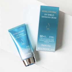 Зволожуючий сонцезахисний крем FARMSTAY HYALURONIC UV SHIELD SUN BLOCK CREAM
