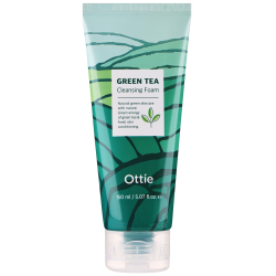 Зволожуюча пінка для обличчя з екстрактом зеленого чаю Ottie Green Tea Cleansing Foam