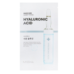 Зволожуюча маска для обличчя з гіалуроновою кислотою Missha Mascure Hydra Solution Sheet Mask