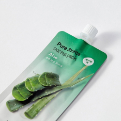 Нічна маска для обличчя з алое екстрактом алое Missha Pure Source Pocket Pack Aloe