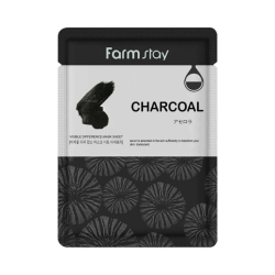 Тканинна маска з деревним вугіллям  FarmStay Visible Difference Charcoal Mask Sheet