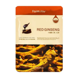 Тканинна маска з екстрактом червоного женьшеню FarmStay Visible Difference Mask Sheet Red Ginseng