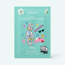 Зволожувальна тканинна маска з трояндою JMsolution Disney Collection Selfie Barrier Rose Of Jericho Mask