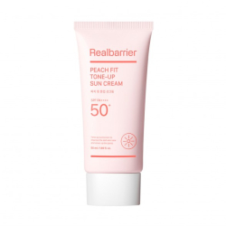 Крем сонцезахисний з персиковим підтоном Real Barrier Peach Fit Tone-Up Sun Cream