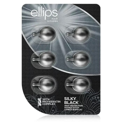 Сироватка для волосся «Шовкова ніч» Ellips Hair Vitamin Silky Black With Pro-Keratin Complex