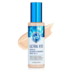 Зволожувальный тональний крем з колагеном Enough Ultra X10 Cover Up Collagen Foundation SPF50+ PA +++