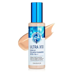 Зволожувальный тональний крем з колагеном Enough Ultra X10 Cover Up Collagen Foundation SPF50+ PA +++