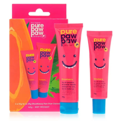 Набір відновлюючих бальзамів для губ «Полуничний смузі» Pure Paw Paw Ointment Strawberry Duo
