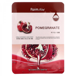 Зволожуюча тканинна маска для обличчя з екстрактом граната FarmStay Visible Difference Pomegranate Mask Sheet