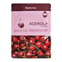 Тканинна маска з екстрактом ацероли Farmstay Visible Difference Mask Sheet Acerola