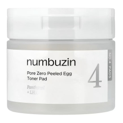 Тонер-педи для обличчя Numbuzin No.4 Pore Zero Peeled Egg Toner Pad