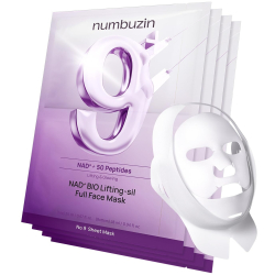 Антивікова колагенова маска з пептидами Numbuzin No.9 NAD+ Bio Lifting-sil Full Face Mask