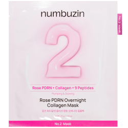 Нічна маска для обличчя з трояндою, PDRN та колагеном Numbuzin No.2 Rose PDRN Overnight Collagen Mask